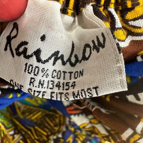 Rainbow Maxi Skirt Women’s One Size Bohemian Lagenlook Multicolored Cotton - Picture 8 of 9